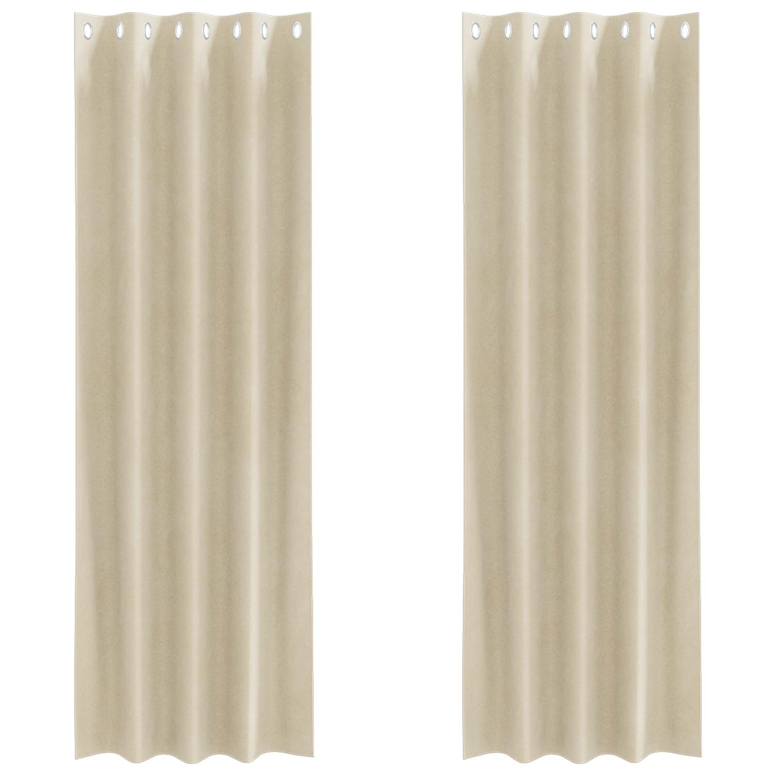 Verdunkelungsvorhänge 2 pcs Creme 140 x 245 cm Samt