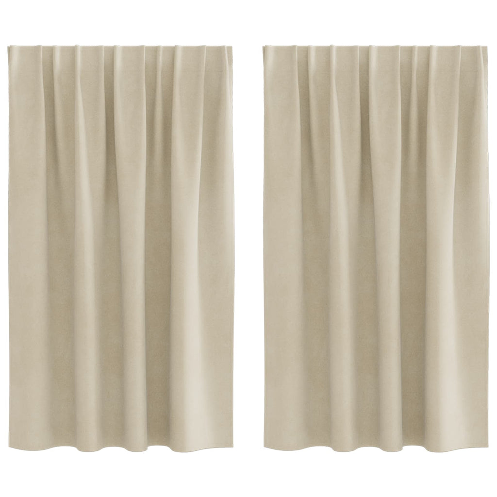 Verdunkelungsvorhänge 2 pcs Creme 140 x 140 cm Samt