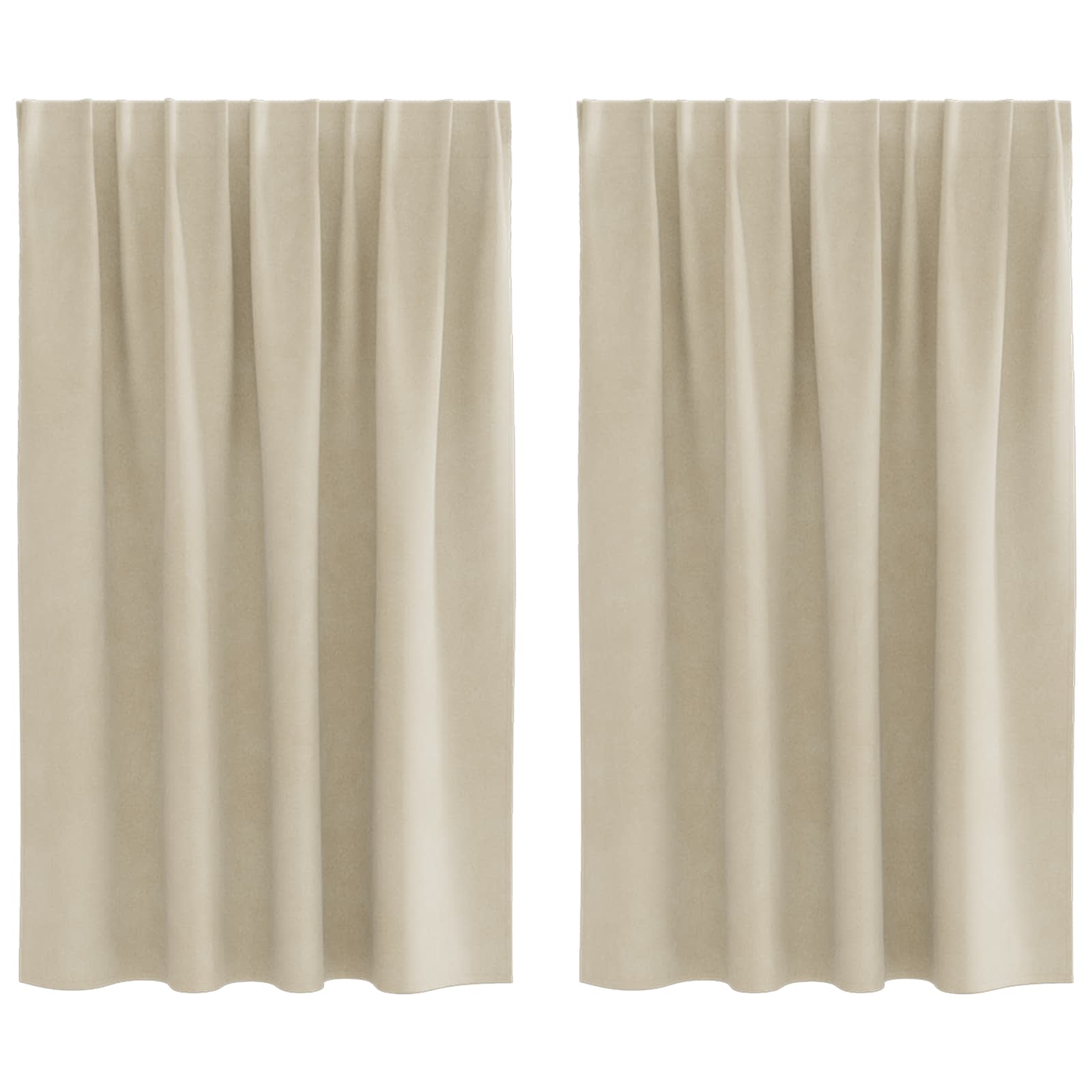 Verdunkelungsvorhänge 2 pcs Creme 140 x 140 cm Samt