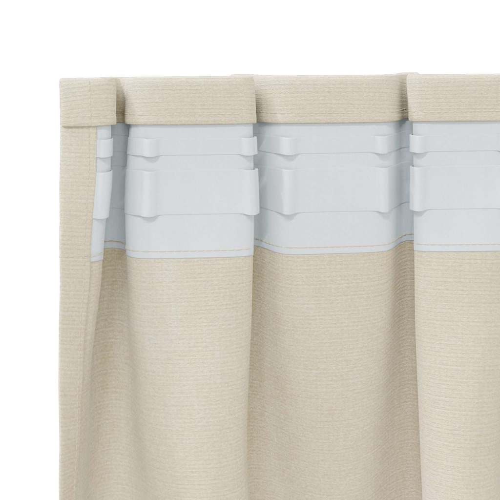 Verdunkelungsvorhänge 2 pcs Creme 140 x 225 cm Samt