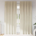 Verdunkelungsvorhänge 2 pcs Creme 140 x 245 cm Samt