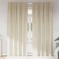 Verdunkelungsvorhänge 2 pcs Creme 140 x 260 cm Samt