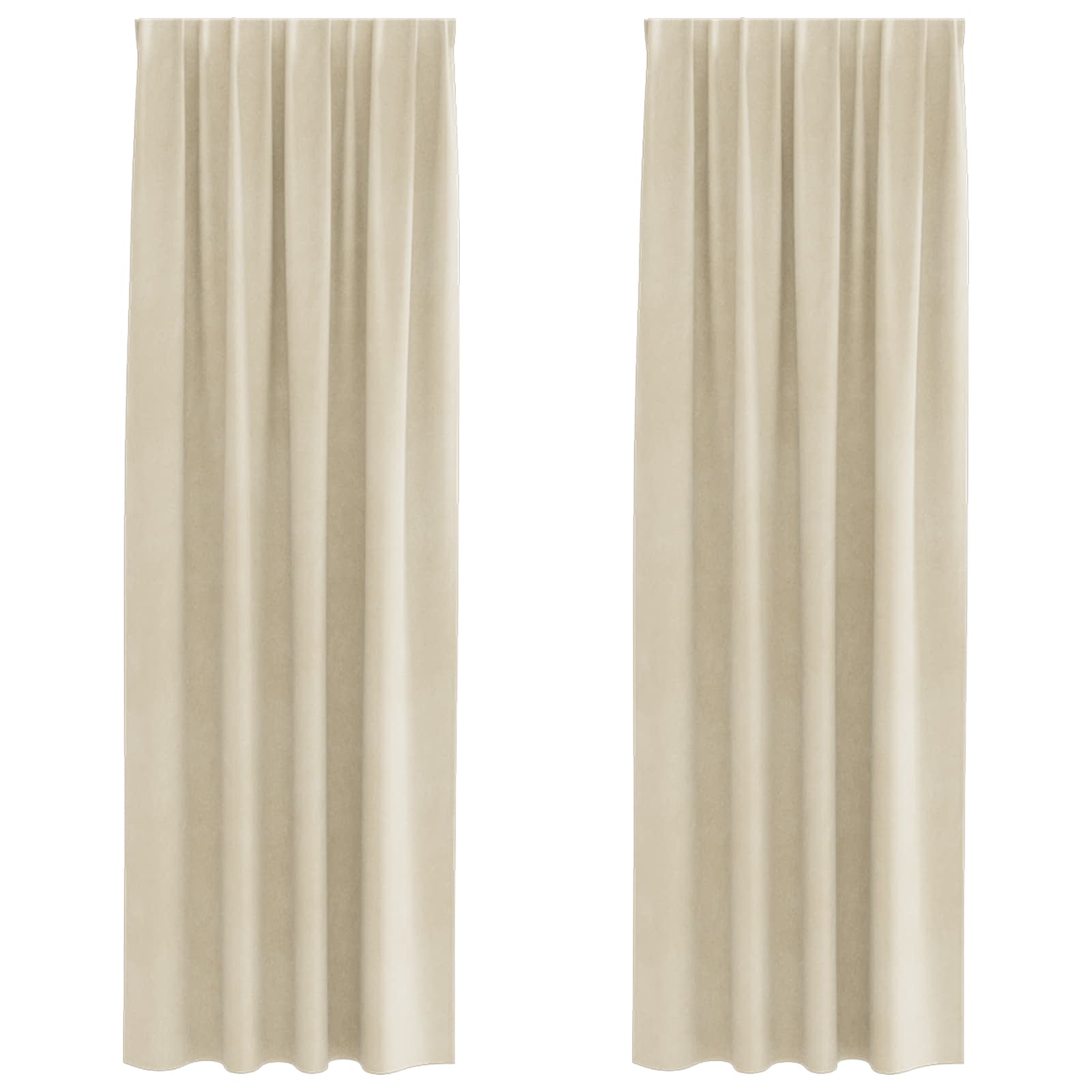 Verdunkelungsvorhänge 2 pcs Creme 140 x 260 cm Samt