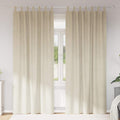 Verdunkelungsvorhänge 2 pcs Creme 140 x 260 cm Samt