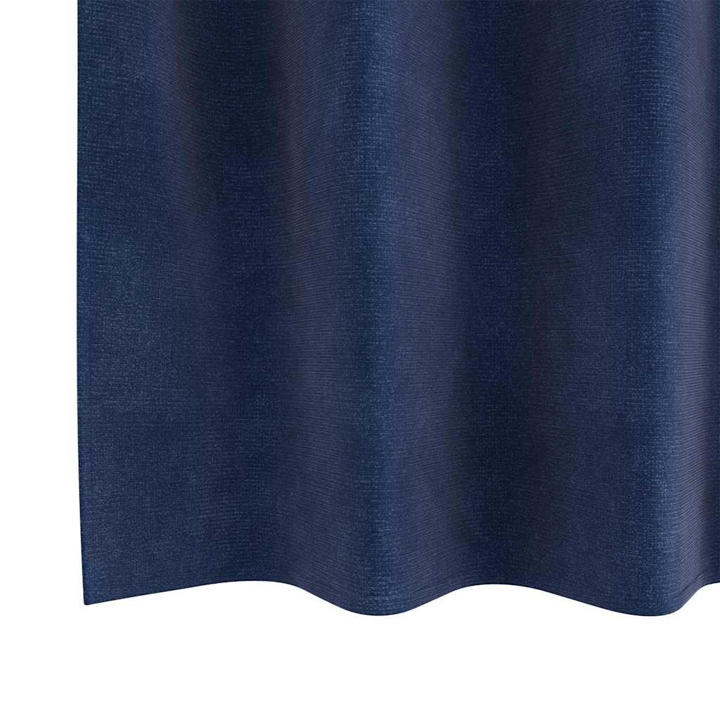 Verdunkelungsvorhänge 2 pcs Dunkelblau 140 x 140 cm Samt