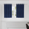 Verdunkelungsvorhänge 2 pcs Dunkelblau 140 x 140 cm Samt
