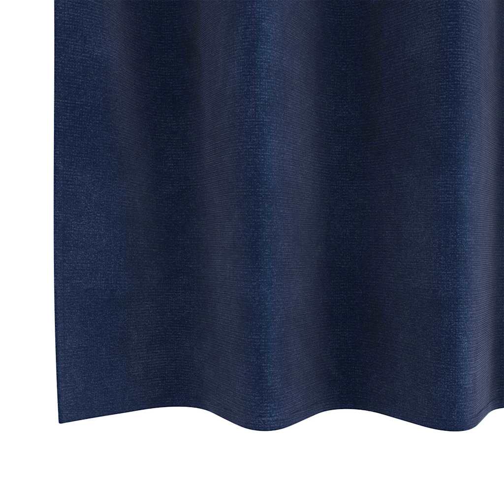 Verdunkelungsvorhänge 2 pcs Dunkelblau 140 x 175 cm Samt