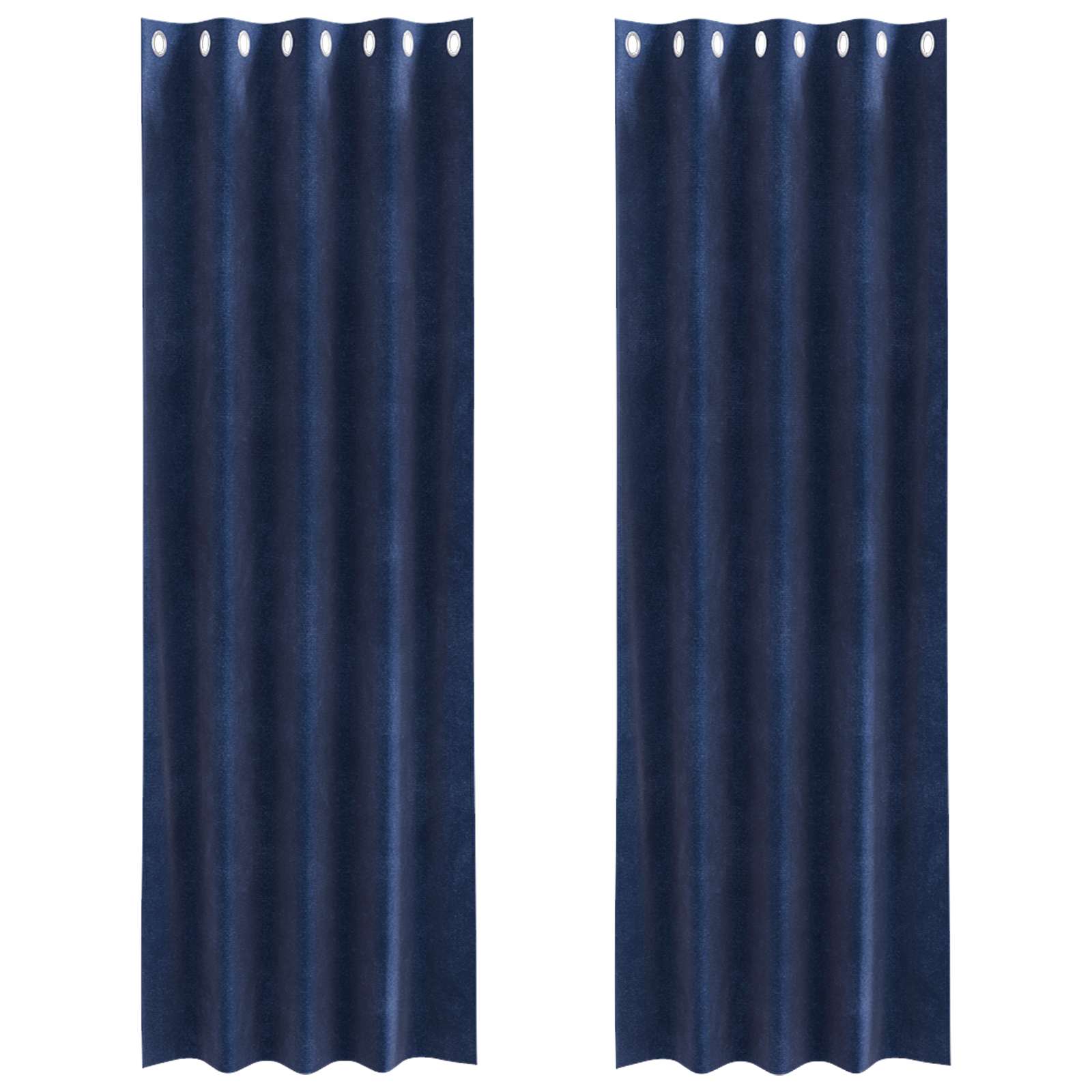 Verdunkelungsvorhänge 2 pcs Dunkelblau 140 x 225 cm Samt