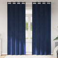 Verdunkelungsvorhänge 2 pcs Dunkelblau 140 x 260 cm Samt