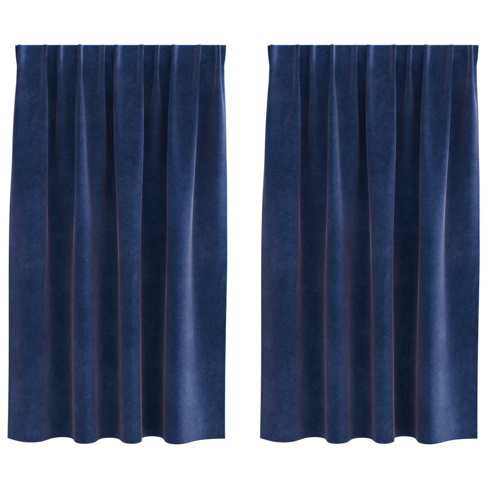 Verdunkelungsvorhänge 2 pcs Dunkelblau 140 x 175 cm Samt