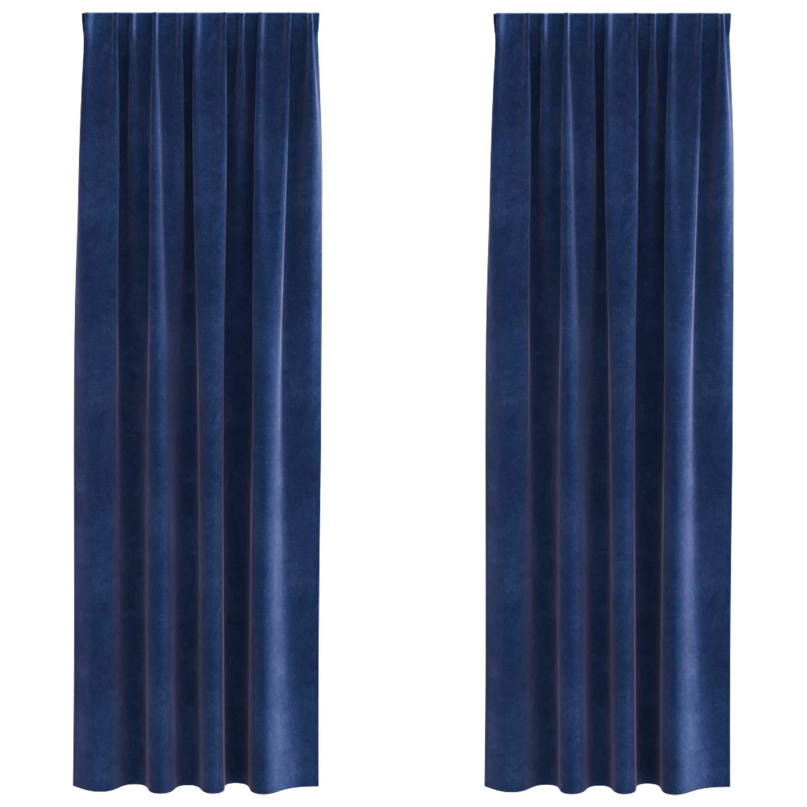 Verdunkelungsvorhänge 2 pcs Dunkelblau 140 x 225 cm Samt