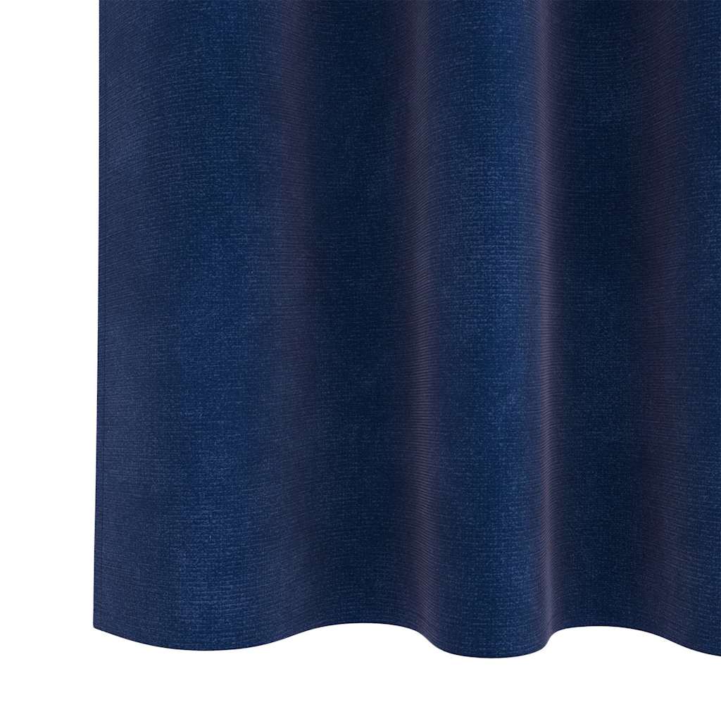 Verdunkelungsvorhänge 2 pcs Dunkelblau 140 x 245 cm Samt