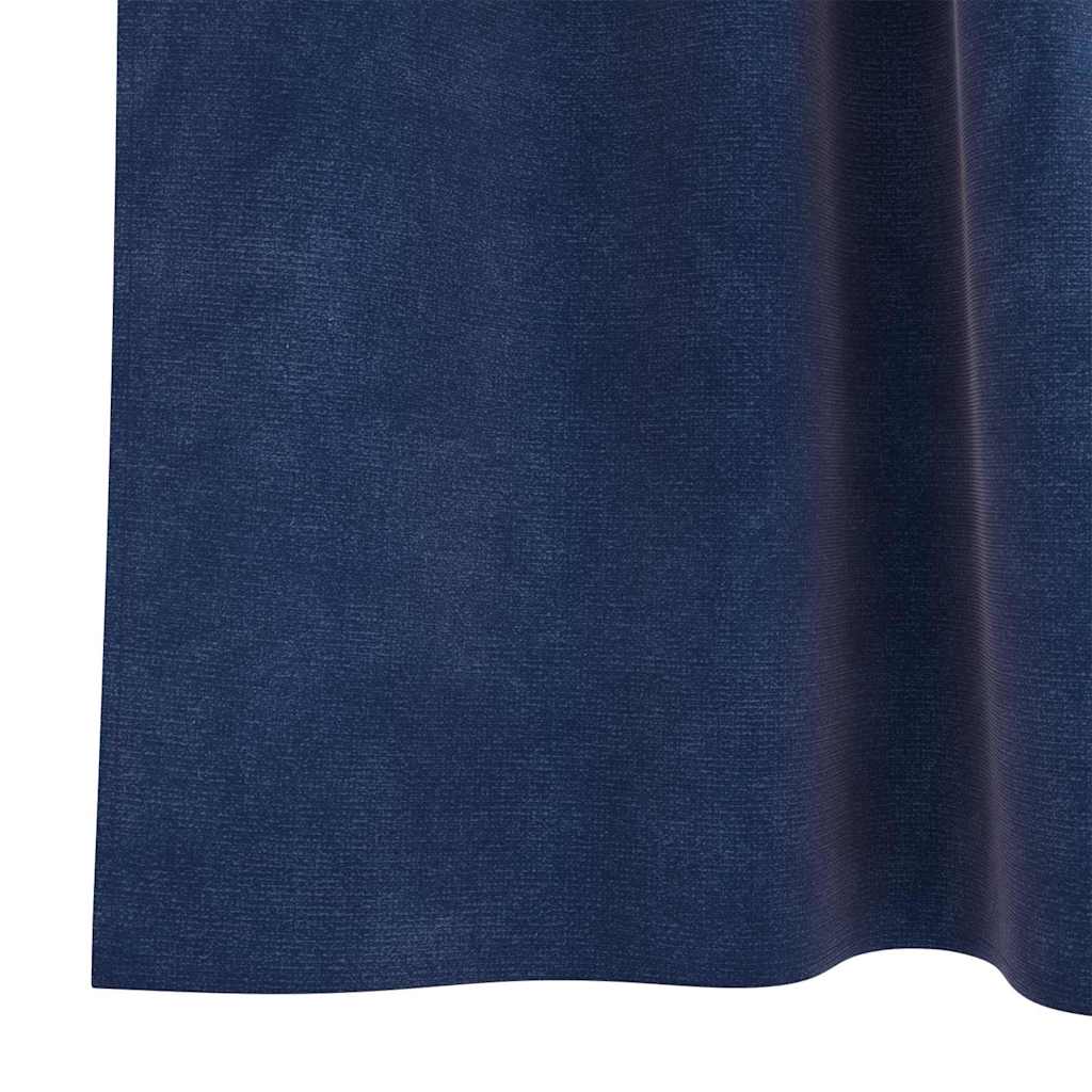Verdunkelungsvorhänge 2 pcs Dunkelblau 140 x 245 cm Samt
