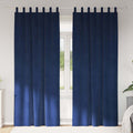 Verdunkelungsvorhänge 2 pcs Dunkelblau 140 x 260 cm Samt
