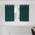 Verdunkelungsvorhänge 2 pcs Dunkelgrün 140 x 140 cm Samt