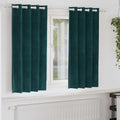 Verdunkelungsvorhänge 2 pcs Dunkelgrün 140 x 175 cm Samt