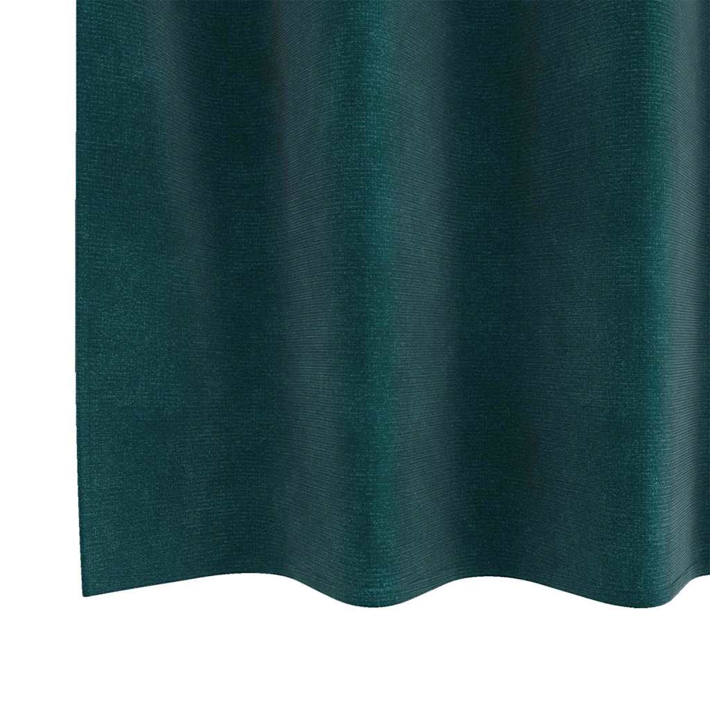Verdunkelungsvorhänge 2 pcs Dunkelgrün 140 x 225 cm Samt