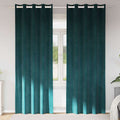 Verdunkelungsvorhänge 2 pcs Dunkelgrün 140 x 225 cm Samt