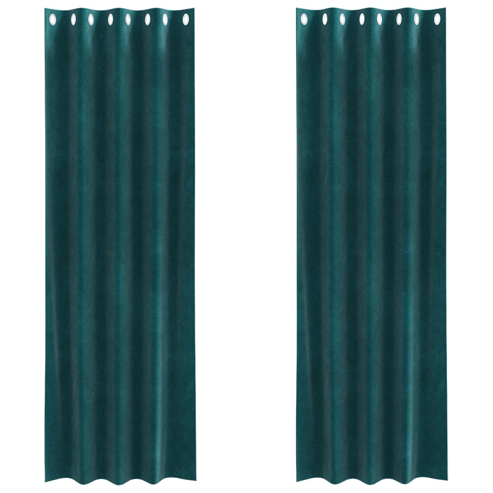 Verdunkelungsvorhänge 2 pcs Dunkelgrün 140 x 245 cm Samt