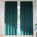 Verdunkelungsvorhänge 2 pcs Dunkelgrün 140 x 260 cm Samt