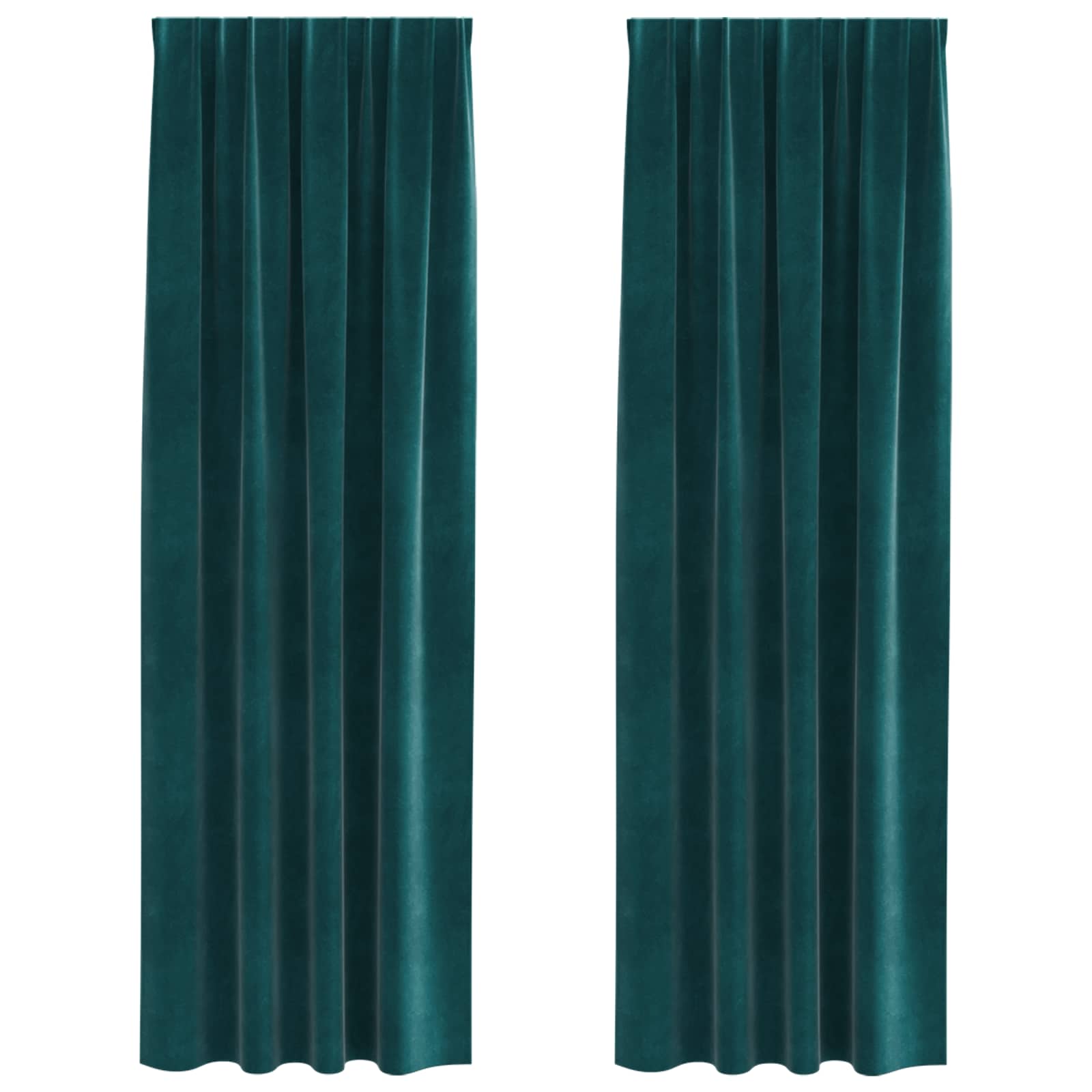 Verdunkelungsvorhänge 2 pcs Dunkelgrün 140 x 260 cm Samt