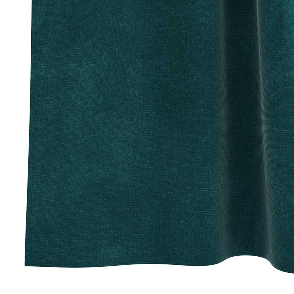 Verdunkelungsvorhänge 2 pcs Dunkelgrün 140 x 175 cm Samt