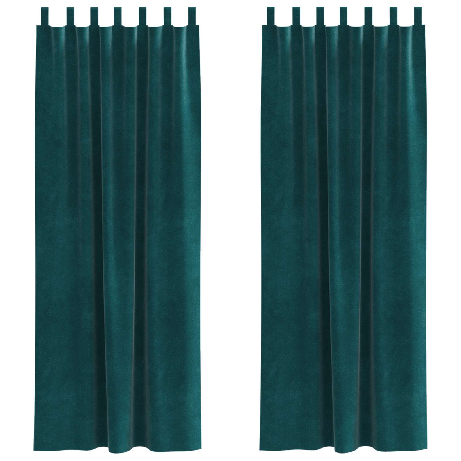 Verdunkelungsvorhänge 2 pcs Dunkelgrün 140 x 245 cm Samt