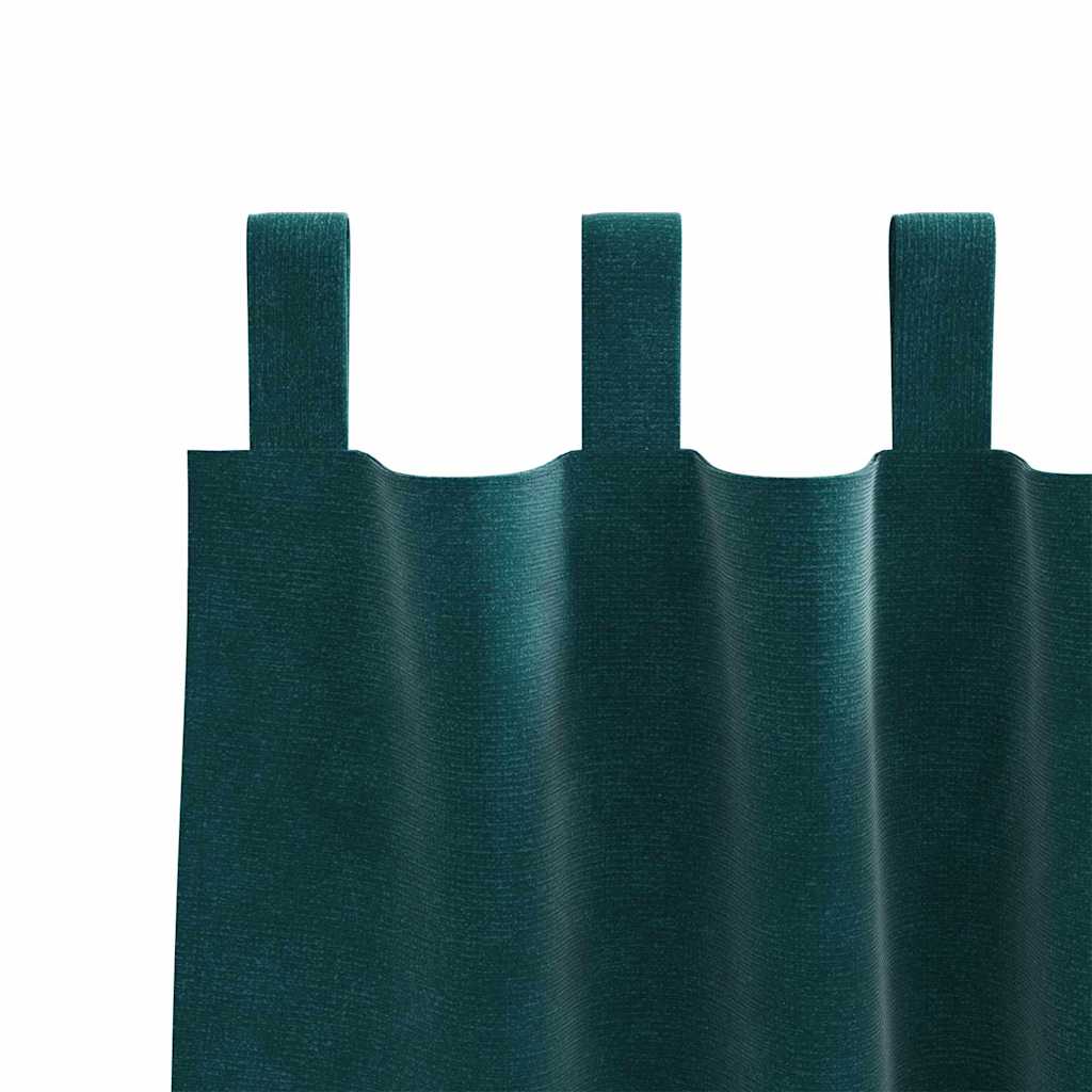 Verdunkelungsvorhänge 2 pcs Dunkelgrün 140 x 260 cm Samt