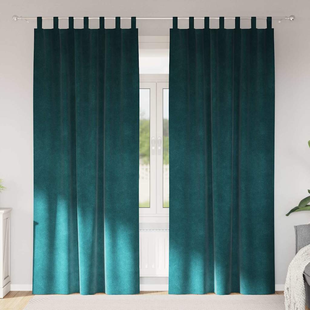 Verdunkelungsvorhänge 2 pcs Dunkelgrün 140 x 260 cm Samt