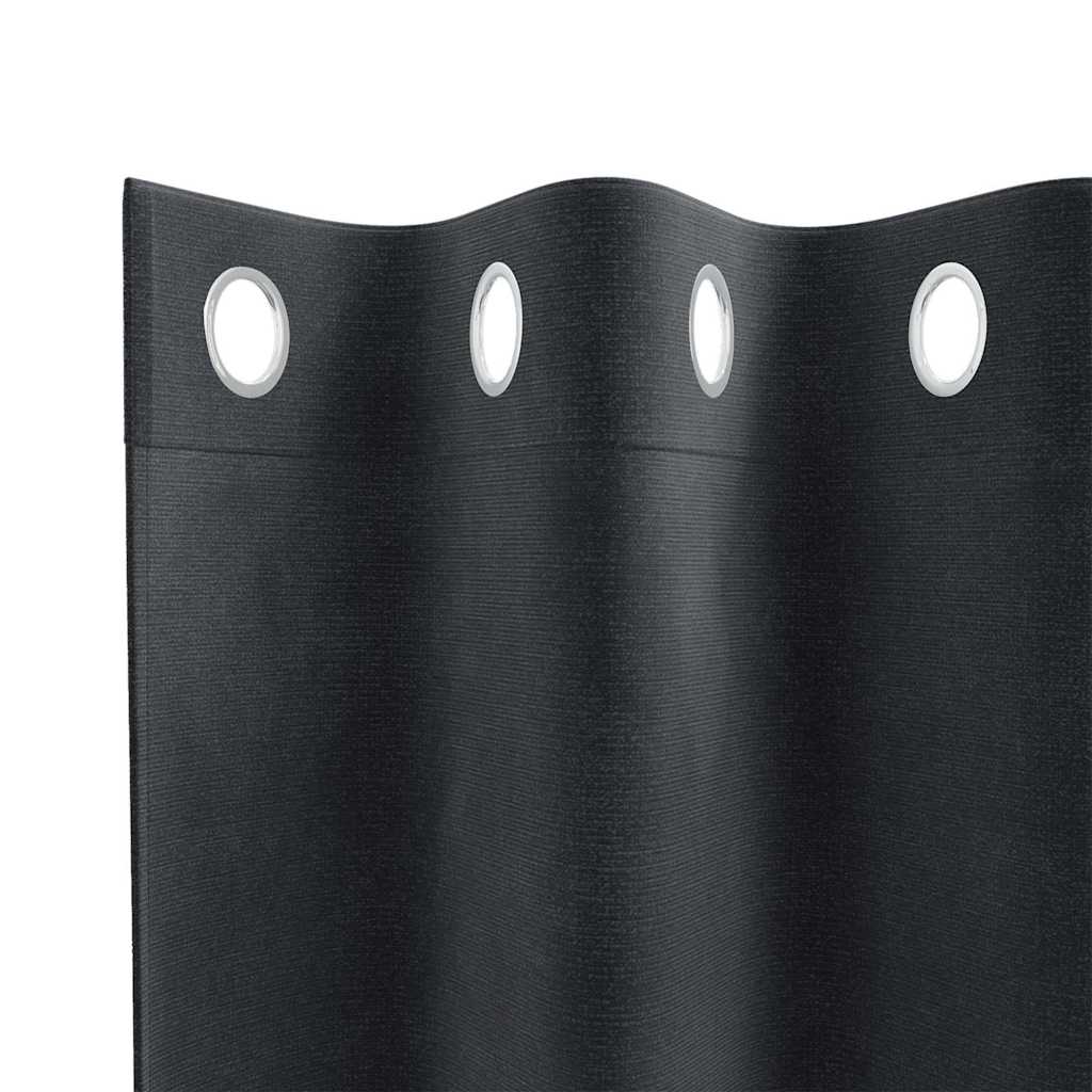Verdunkelungsvorhänge 2 pcs Dunkelgrau 140 x 140 cm Samt