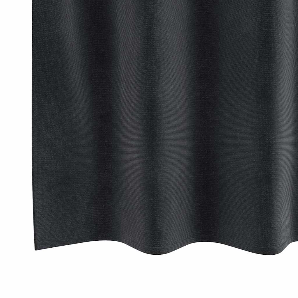 Verdunkelungsvorhänge 2 pcs Dunkelgrau 140 x 140 cm Samt