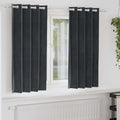 Verdunkelungsvorhänge 2 pcs Dunkelgrau 140 x 175 cm Samt