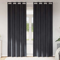 Verdunkelungsvorhänge 2 pcs Dunkelgrau 140 x 260 cm Samt