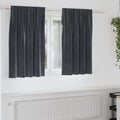 Verdunkelungsvorhänge 2 pcs Dunkelgrau 140 x 140 cm Samt