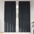 Verdunkelungsvorhänge 2 pcs Dunkelgrau 140 x 225 cm Samt