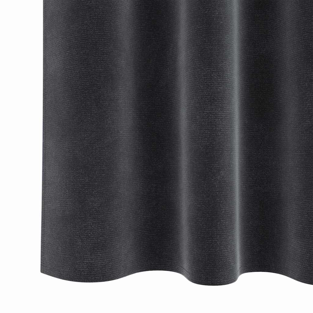 Verdunkelungsvorhänge 2 pcs Dunkelgrau 140 x 245 cm Samt