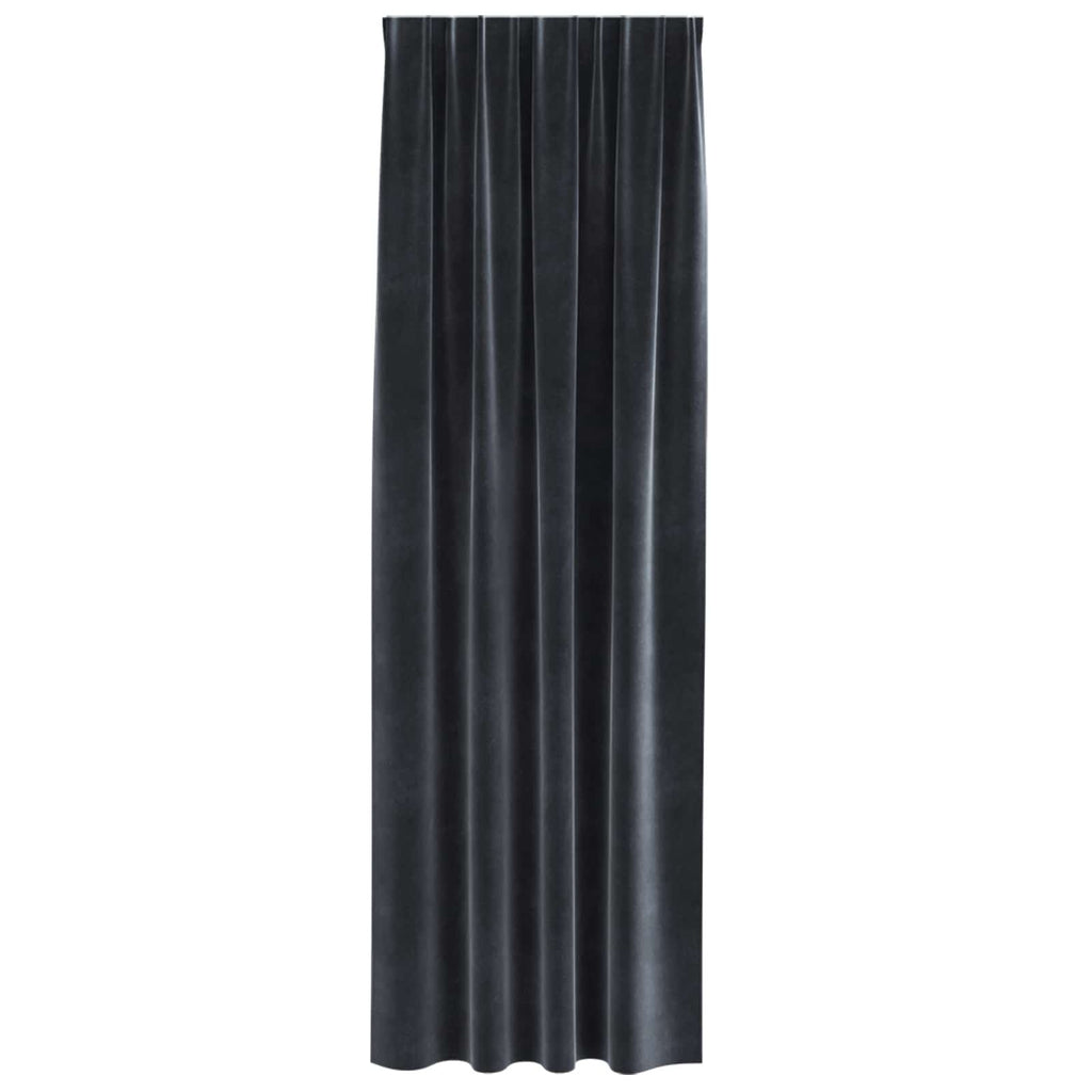 Verdunkelungsvorhänge 2 pcs Dunkelgrau 140 x 260 cm Samt