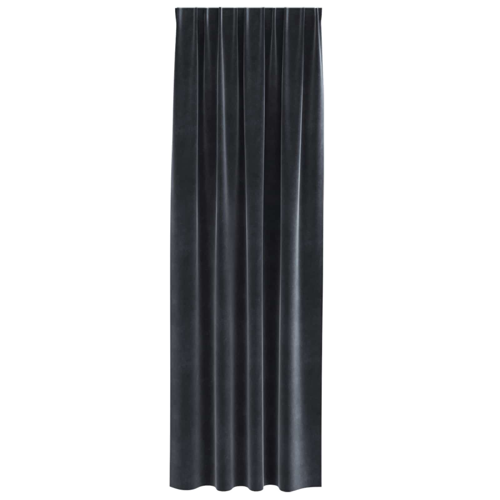 Verdunkelungsvorhänge 2 pcs Dunkelgrau 140 x 260 cm Samt