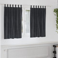 Verdunkelungsvorhänge 2 pcs Dunkelgrau 140 x 140 cm Samt