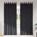 Verdunkelungsvorhänge 2 pcs Dunkelgrau 140 x 225 cm Samt