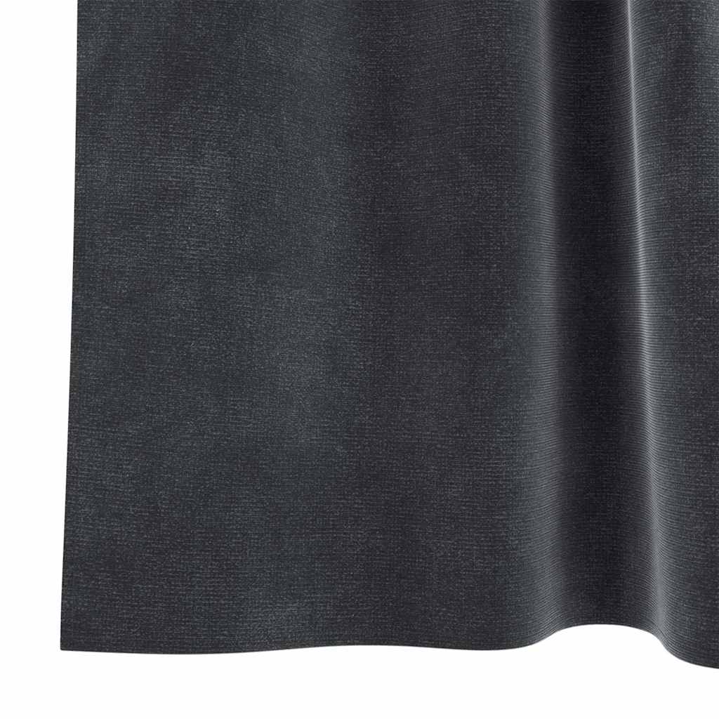 Verdunkelungsvorhänge 2 pcs Dunkelgrau 140 x 260 cm Samt