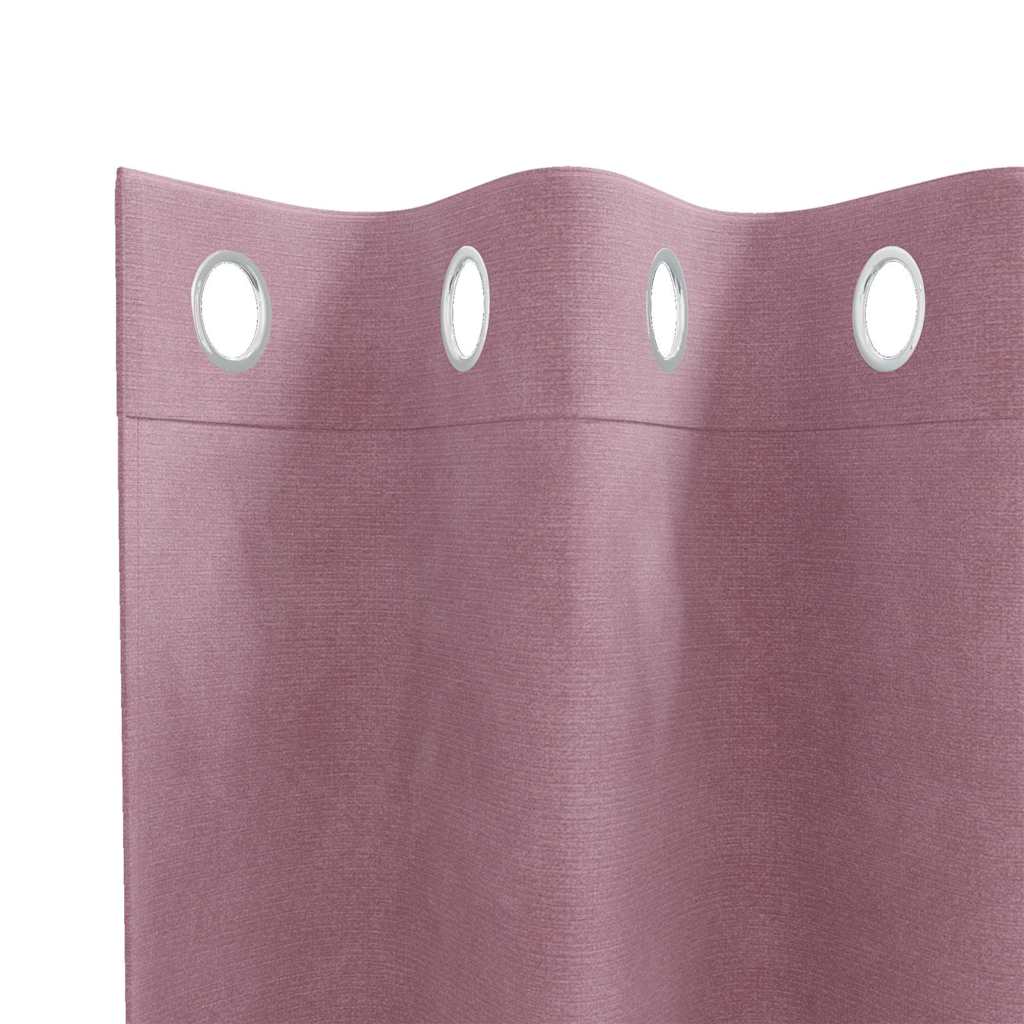 Verdunkelungsvorhänge 2 pcs Dunkelrosa 140 x 140 cm Samt