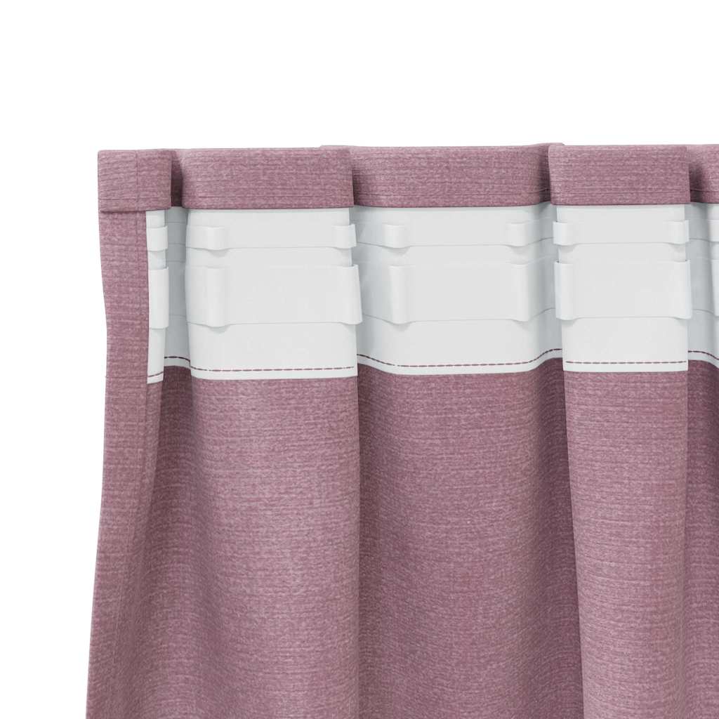 Verdunkelungsvorhänge 2 pcs Dunkelrosa 140 x 140 cm Samt