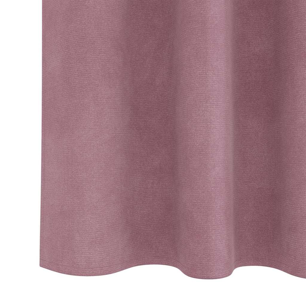 Verdunkelungsvorhänge 2 pcs Dunkelrosa 140 x 140 cm Samt