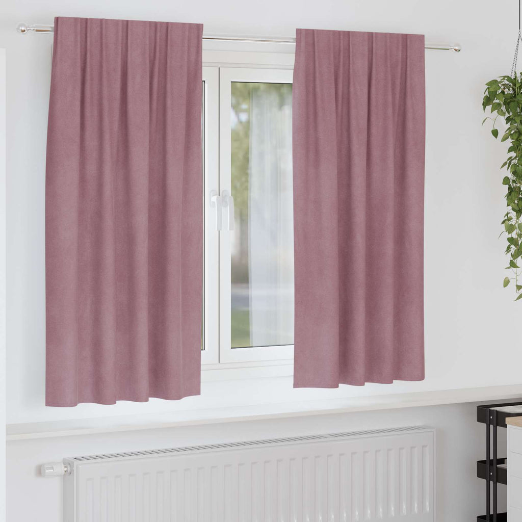 Verdunkelungsvorhänge 2 pcs Dunkelrosa 140 x 175 cm Samt