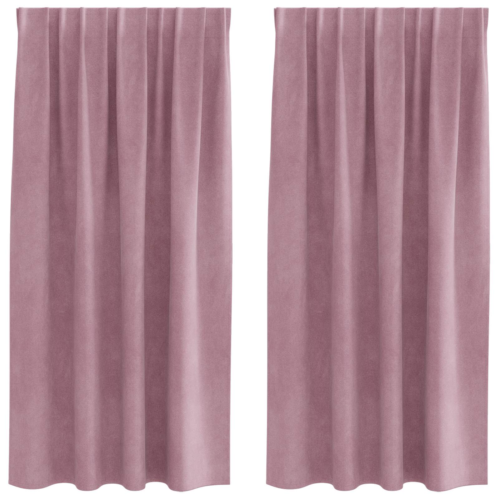 Verdunkelungsvorhänge 2 pcs Dunkelrosa 140 x 175 cm Samt
