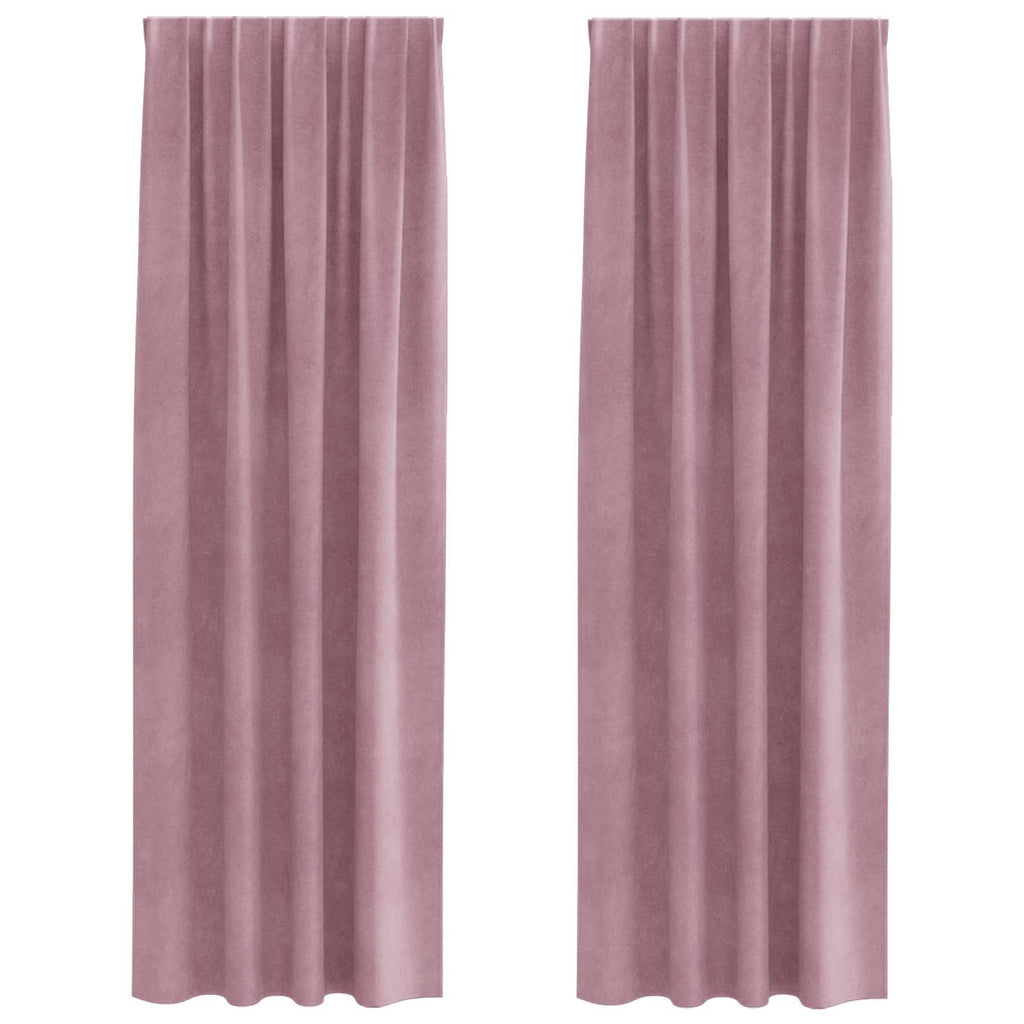Verdunkelungsvorhänge 2 pcs Dunkelrosa 140 x 225 cm Samt