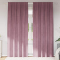 Verdunkelungsvorhänge 2 pcs Dunkelrosa 140 x 245 cm Samt