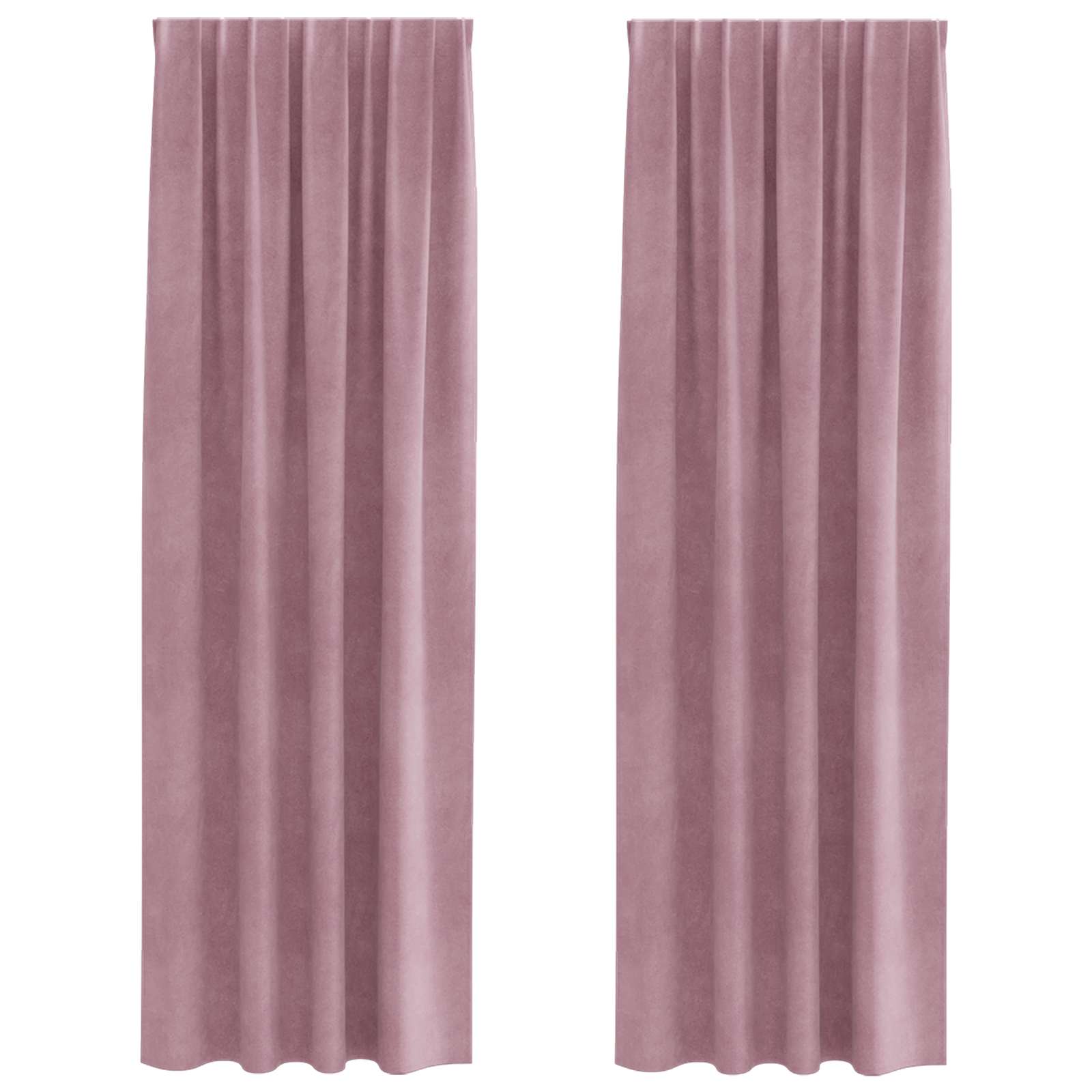 Verdunkelungsvorhänge 2 pcs Dunkelrosa 140 x 260 cm Samt