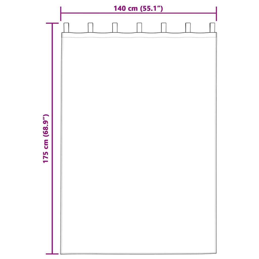 Verdunkelungsvorhänge 2 pcs Dunkelrosa 140 x 175 cm Samt